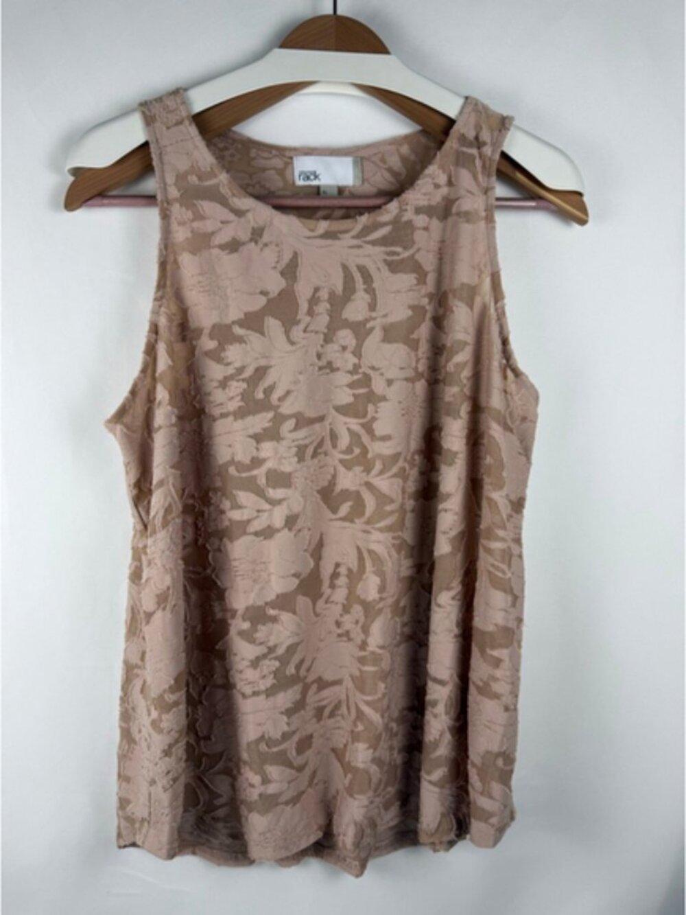 NWOT Women's Nordstrom Rack Lace Tank Top Tan XL